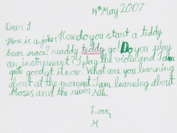Class 3 Writing Letters