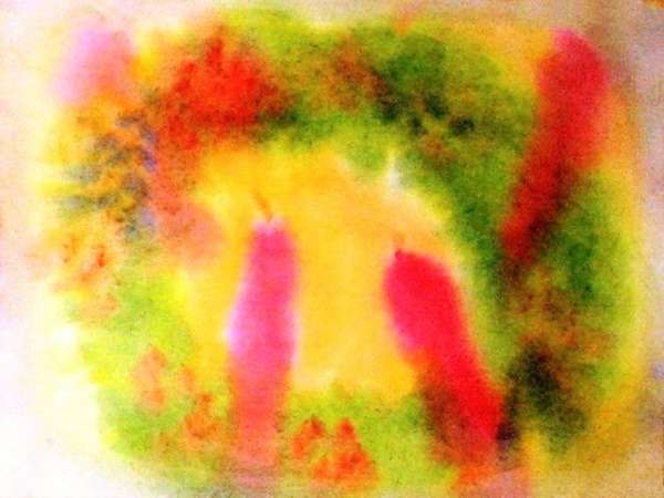 Advent Wreath watercolour painting by a third-grader